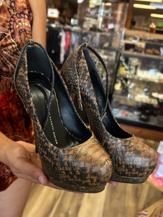 Giuseppe Zanotti Shoes - Giuseppe Zanotti Snakeskin Print Heels